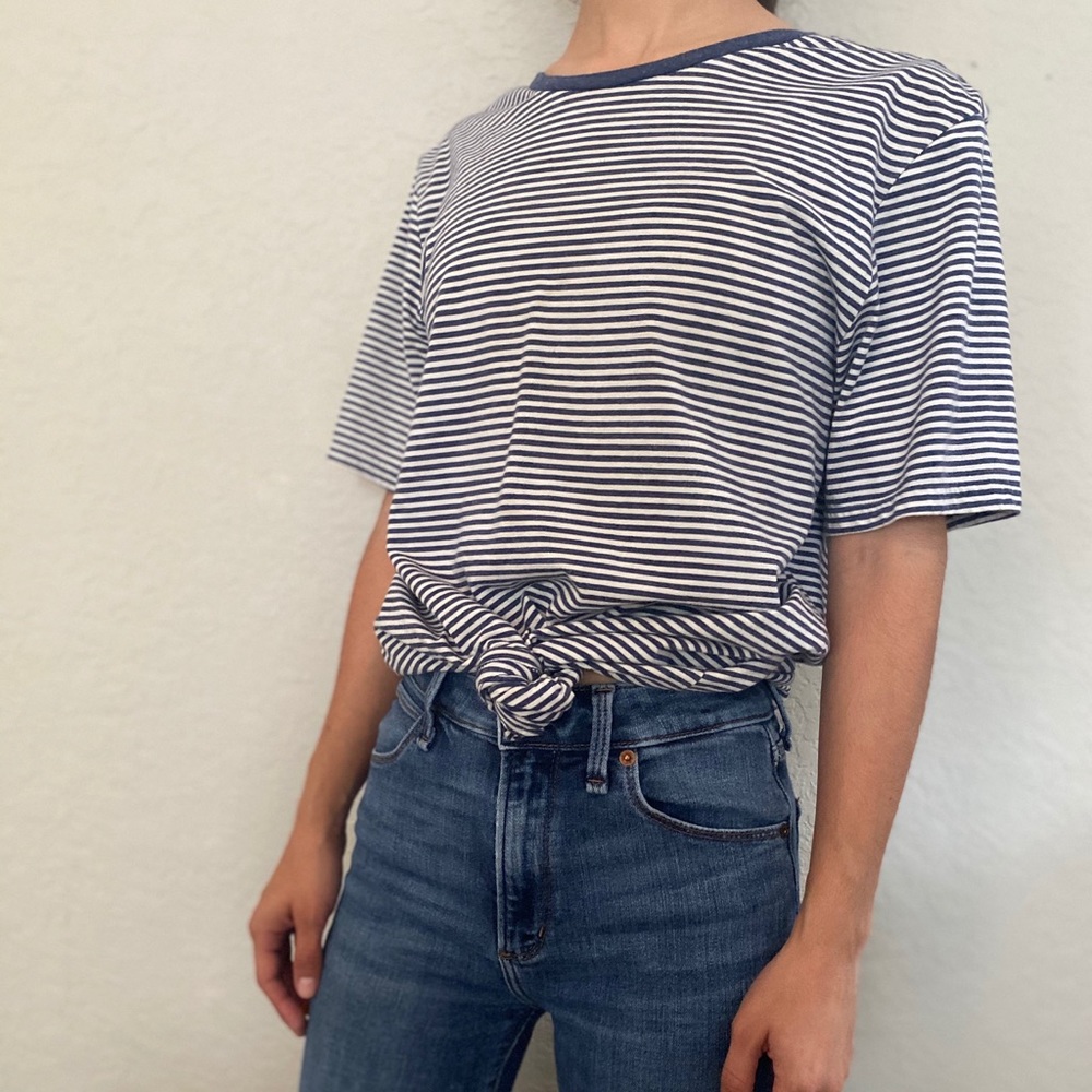 Small On the Byas extra long striped tee